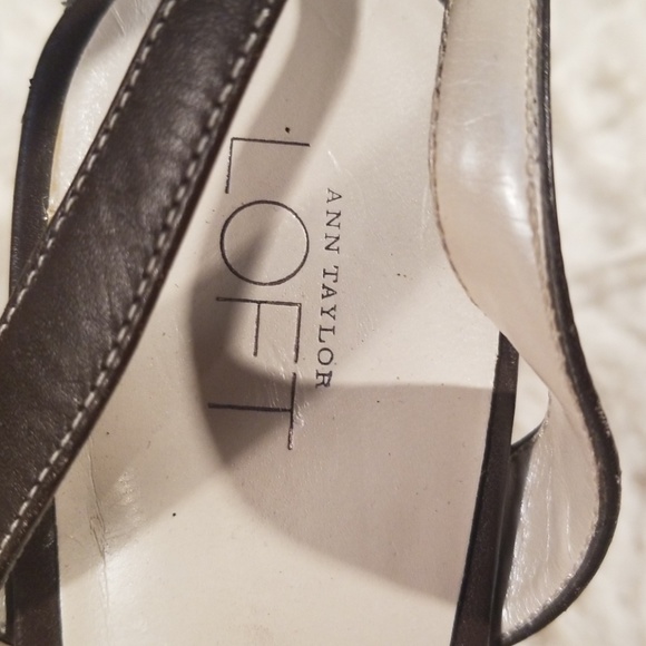 Ann Taylor Sz 7 Basket Weave 3.5 Heels - Picture 5 of 8